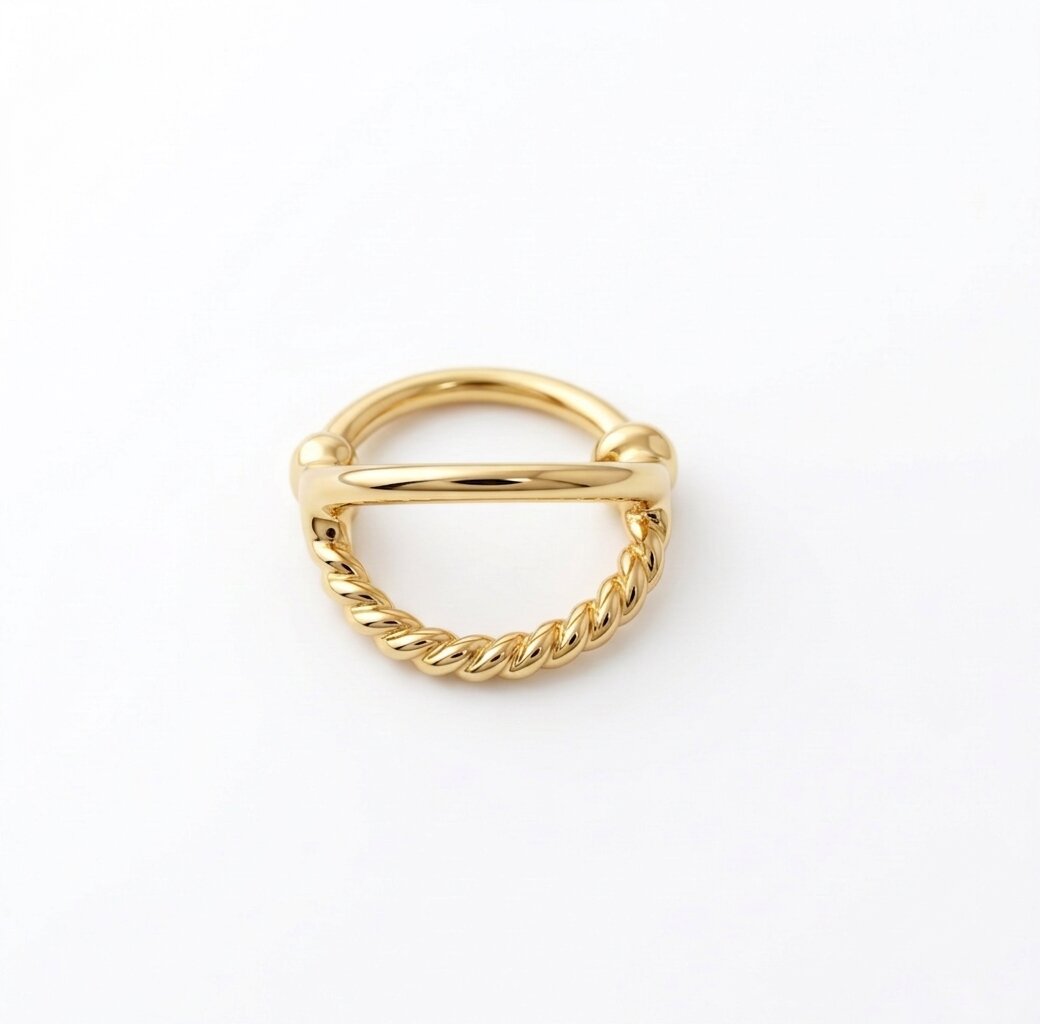 Silver Twisted Wire Double Line Nosering