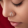 Silver Twisted Wire Double Line Nosering