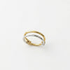 Silver Two Tone Double Hoop Gold Plated Nosering